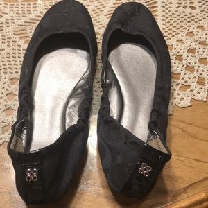 6.5 black coach slip on